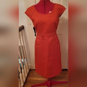 Tahari blood orange dress sz 2